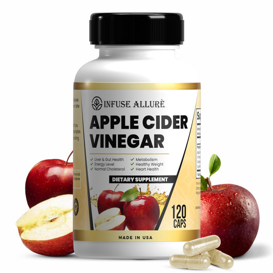 Apple Cider Vinegar Supplement with Turmeric & Garcinia – Weight Loss, Energy, Metabolism, Heart & Digestive Health – 120 Veg Capsules